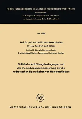 Schwiete |  Einfluß der Abkühlungsbedingungen und der chemischen Zusammensetzung auf die hydraulischen Eigenschaften von Hämatitschlacken | Buch |  Sack Fachmedien