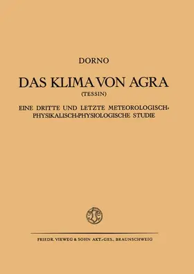 Dorno |  Das Klima von Agra (Tessin) | Buch |  Sack Fachmedien