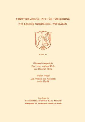 Lampariello |  Das Leben und das Werk von Heinrich Hertz / Das Problem der Kausalität in der Physik | Buch |  Sack Fachmedien