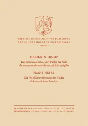 Tromp |  Die Bestandsaufnahme der Wälder der Welt als internationale und wissenschaftliche Aufgabe | Buch |  Sack Fachmedien