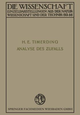 Timerding |  Die Analyse des Zufalls | Buch |  Sack Fachmedien