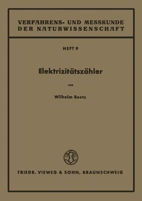 Beetz |  Beetz, W: Elektrizitätszähler | Buch |  Sack Fachmedien