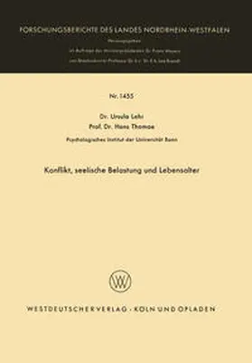 Lehr / Thomae |  Konflikt, seelische Belastung und Lebensalter | eBook | Sack Fachmedien