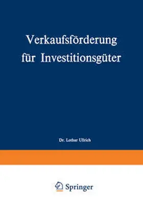 Ullrich |  Verkaufsförderung für Investitionsgüter | eBook | Sack Fachmedien