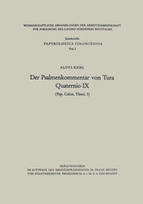 Kehl |  Der Psalmenkommentar von Tura | eBook | Sack Fachmedien