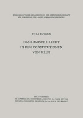 Lieck-Buyken |  Das römische Recht in den Constitutionen von Melfi | eBook | Sack Fachmedien