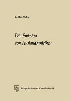 Wielens | Die Emission von Auslandsanleihen | E-Book | sack.de