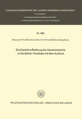  Die Kapitalverflechtung der Montanindustrie in Nordrhein-Westfalen mit dem Ausland | eBook | Sack Fachmedien