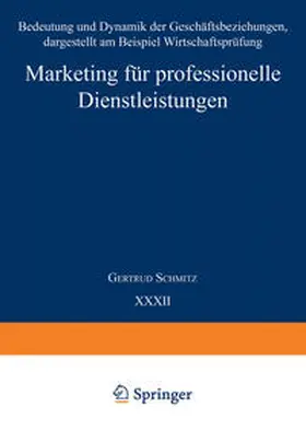 Schmitz |  Marketing für professionelle Dienstleistungen | eBook | Sack Fachmedien