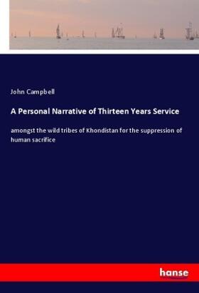 Campbell |  A Personal Narrative of Thirteen Years Service | Buch |  Sack Fachmedien