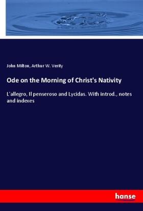Milton / Verity |  Ode on the Morning of Christ's Nativity | Buch |  Sack Fachmedien