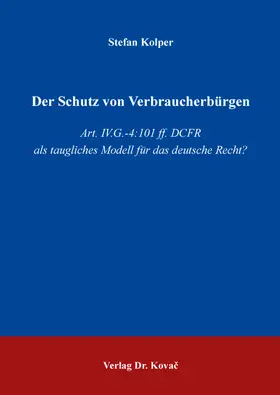 Kolper |  Der Schutz von Verbraucherbürgen | Buch |  Sack Fachmedien