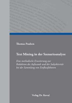 Paulsen |  Text Mining in der Szenarioanalyse | Buch |  Sack Fachmedien