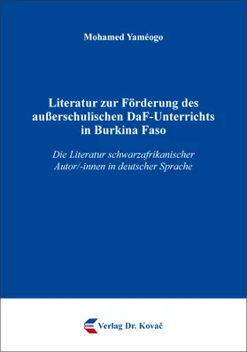 Yaméogo |  Literatur zur Förderung des außerschulischen DaF-Unterrichts in Burkina Faso | Buch |  Sack Fachmedien