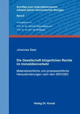 Baier |  Die Gesellschaft bürgerlichen Rechts im Immobilienverkehr | Buch |  Sack Fachmedien