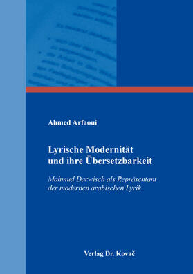 Arfaoui |  Lyrische Modernität und ihre Übersetzbarkeit | Buch |  Sack Fachmedien