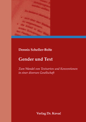 Scheller-Boltz |  Gender und Text | Buch |  Sack Fachmedien