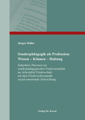 Müller |  Sonderpädagogik als Profession: Wissen – Können – Haltung | Buch |  Sack Fachmedien