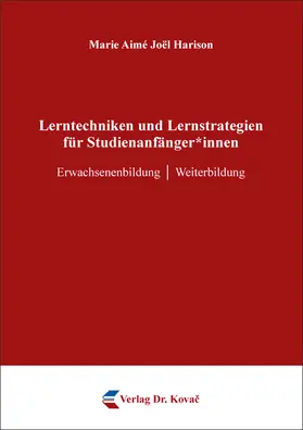 Joël Harison / Joe¨l Harison |  Lerntechniken und Lernstrategien für Studienanfänger*innen | Buch |  Sack Fachmedien