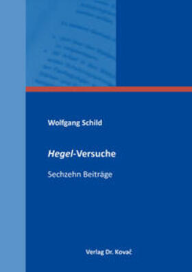Schild |  Hegel-Versuche | Buch |  Sack Fachmedien