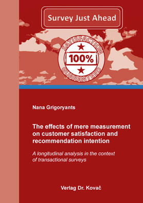 Grigoryants |  The effects of mere measurement on customer satisfaction and recommendation intention | Buch |  Sack Fachmedien