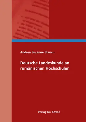 Stancu |  Deutsche Landeskunde an rumänischen Hochschulen | Buch |  Sack Fachmedien