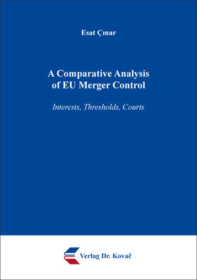 Çinar / Çinar | A Comparative Analysis of EU Merger Control | Buch | 978-3-339-13968-9 | sack.de