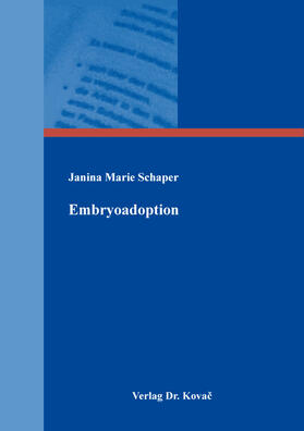 Schaper |  Embryoadoption | Buch |  Sack Fachmedien