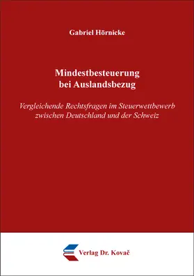 Hörnicke |  Mindestbesteuerung bei Auslandsbezug | Buch |  Sack Fachmedien