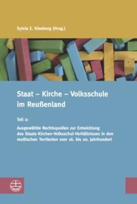 Kleeberg |  Staat - Kirche - Volksschule im Reußenland | Buch |  Sack Fachmedien