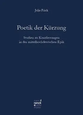 Frick |  Poetik der Kürzung | Buch |  Sack Fachmedien