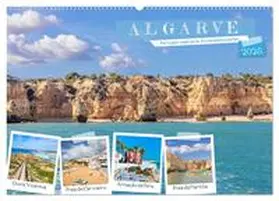 Meyer / CALVENDO |  Algarve - Portugals malerische Küstenlandschaften (Wandkalender 2025 DIN A2 quer), CALVENDO Monatskalender | Sonstiges |  Sack Fachmedien