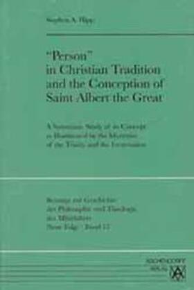 Hipp |  'Person' in Christian Tradition and the Conception of Saint Albert the Great | Buch |  Sack Fachmedien