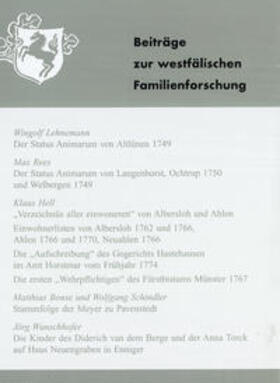 Wunschhofer |  Beiträge zur westfälischen Familienforschung | Buch |  Sack Fachmedien