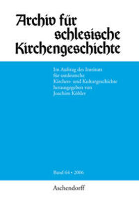 Archiv für Schlesische Kirchengeschichte | Buch |  Sack Fachmedien