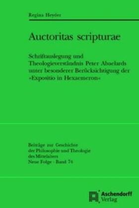 Heyder |  Auctoritas scripturae | Buch |  Sack Fachmedien
