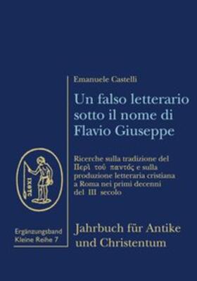 Castelli |  Un falso letterario sotto il nome di Flavio Giuseppe | Buch |  Sack Fachmedien
