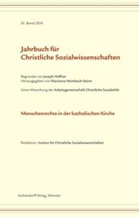 Heimbach-Steins |  Jahrbuch für Christliche Sozialwissenschaften, Band 55 (2014) | Buch |  Sack Fachmedien