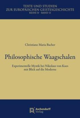 Bacher |  Philosophische Waagschalen | Buch |  Sack Fachmedien
