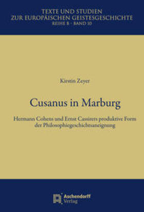 Zeyer |  Cusanus in Marburg | Buch |  Sack Fachmedien