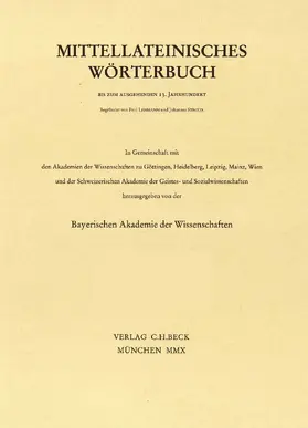  Mittellateinisches Wörterbuch  11. Lieferung (c-canicula) | Buch |  Sack Fachmedien