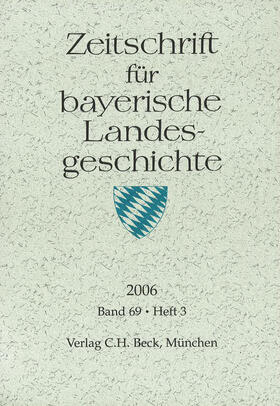 Kommission für bayerische Landesgeschichte bei der Bayerischen Akademie der Wissenschaften |  Zeitschrift für bayerische Landesgeschichte | Buch |  Sack Fachmedien