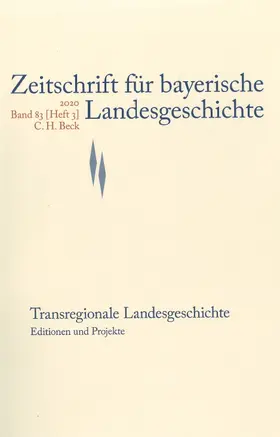  Zeitschrift für bayerische Landesgeschichte Band 83 Heft 3/2020 | Buch |  Sack Fachmedien