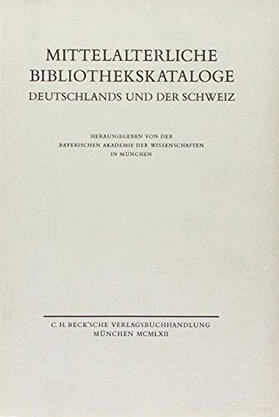  Mittelalterliche Bibliothekskataloge Ergänzungsband I: Handschriftenerbe des deutschen Mittelalters Tl. 3: Handschriften-Register | Buch |  Sack Fachmedien