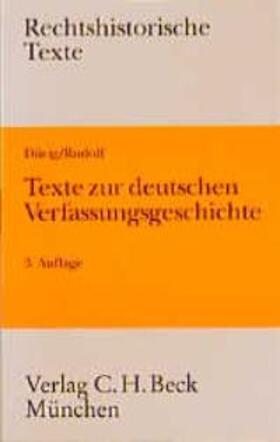 Dürig |  Texte zur deutschen Verfassungsgeschichte | Buch |  Sack Fachmedien