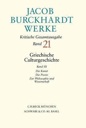 Burckhardt / Graf / Reibnitz |  Jacob Burckhardt Werke | Buch |  Sack Fachmedien