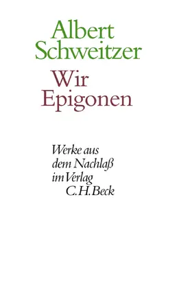 Schweitzer / Körtner / Zürcher |  Wir Epigonen | Buch |  Sack Fachmedien