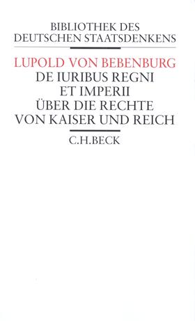 Bebenburg / Miethke |  De iuribus regni et imperii | Buch |  Sack Fachmedien