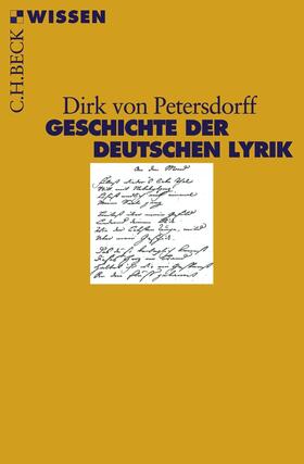 Petersdorff |  Geschichte der deutschen Lyrik | Buch |  Sack Fachmedien