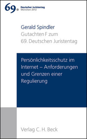 Spindler |  Verhandlungen des 69. Deutschen Juristentages München 2012 | Buch |  Sack Fachmedien